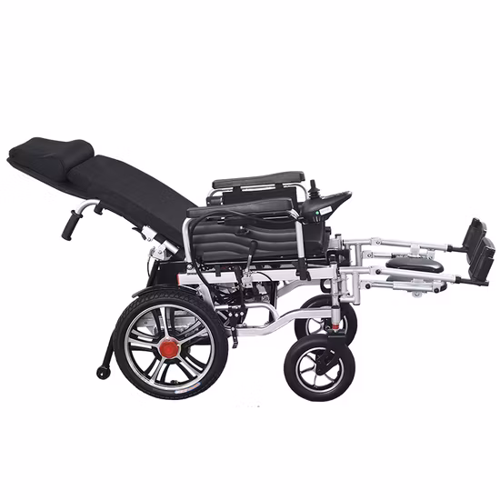 Tousda リクライニングアームレスト背もたれハンドルブレーキアルミ折りたたみ手動/電源/電動車椅子