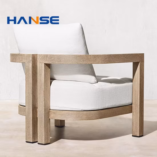 イタリアデザインの屋外用家具セクショナルガーデンチークラウンジソファセット